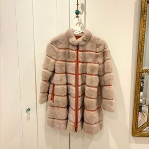 Dior Blush Mink Jacket with Orange Highlights